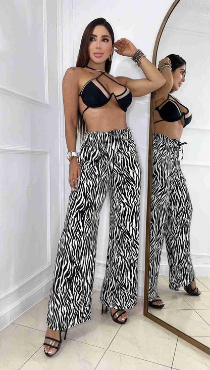 Pantalon Ancho Animal Print + Envio Gratis
