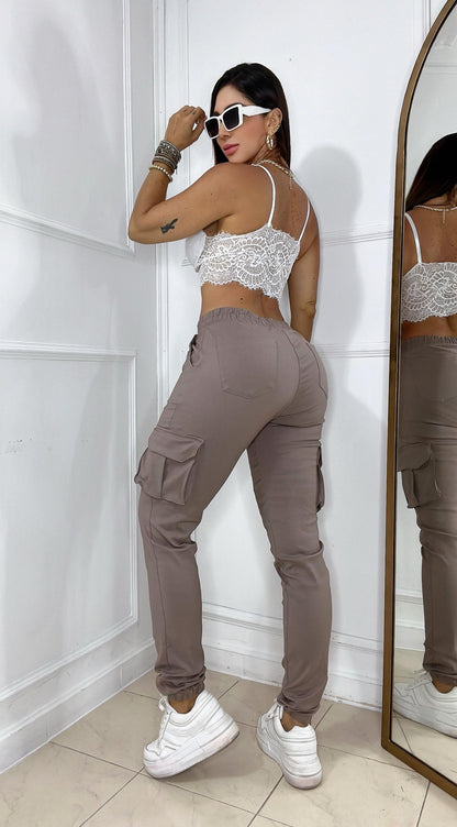 Jogger Cargo con Pretina y Bota Enresortada + Envío Gratis