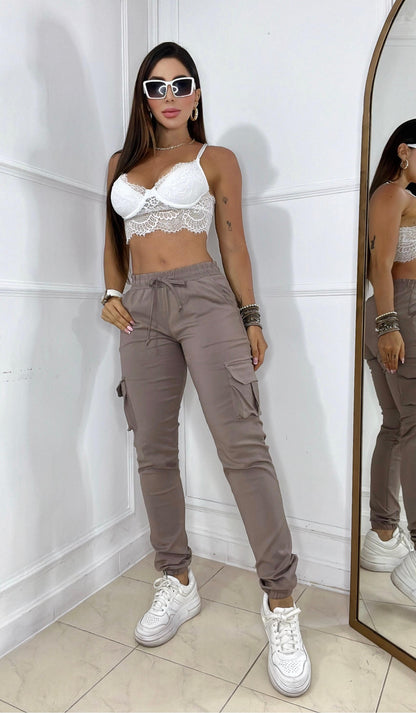 Jogger Cargo con Pretina y Bota Enresortada + Envío Gratis