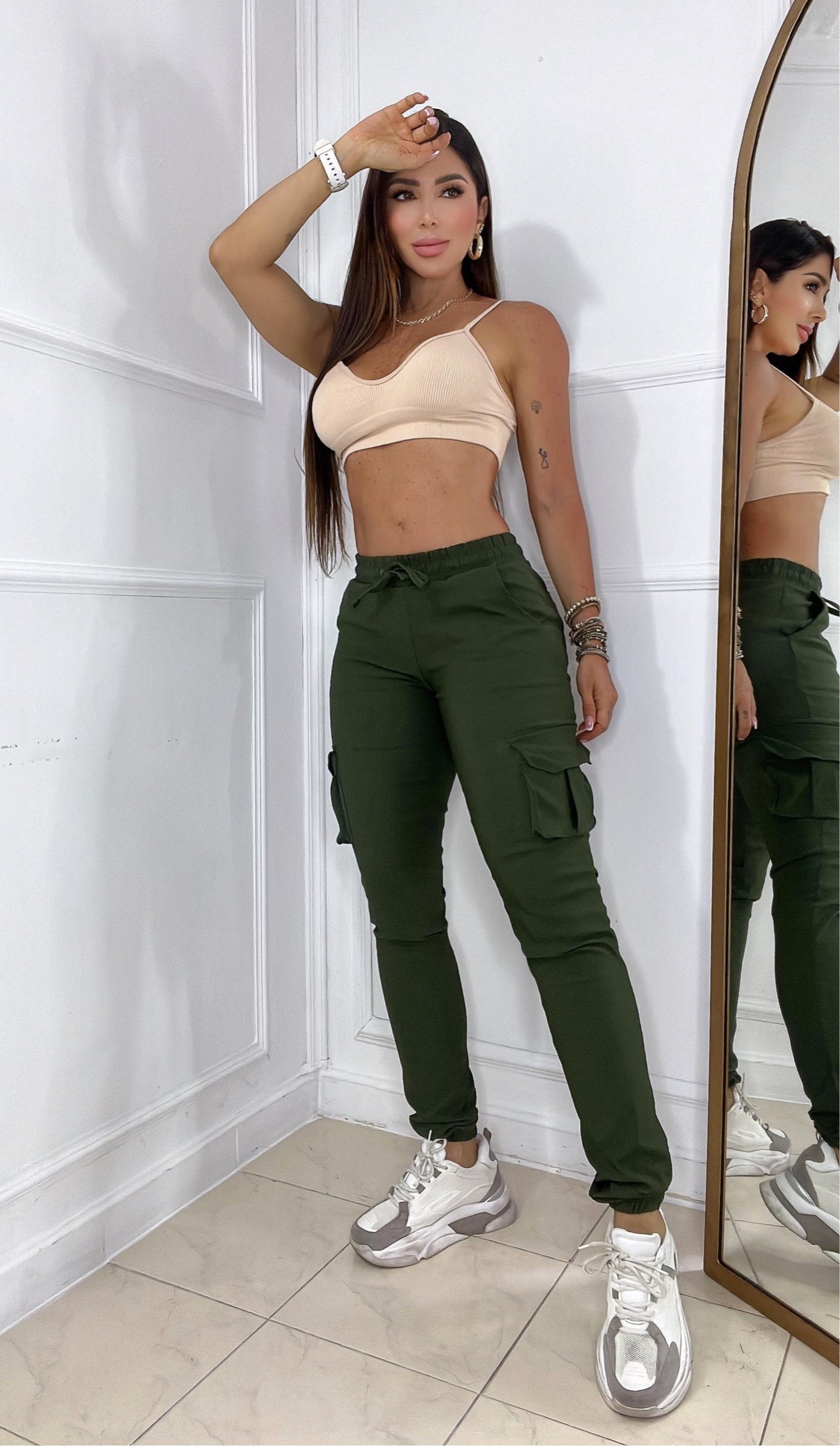 Jogger Cargo con Pretina y Bota Enresortada + Envío Gratis