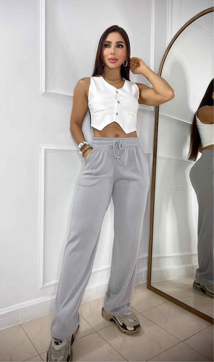 Pantalón Ancho Con Pretina Enresortada Graduable + Envio Gratis