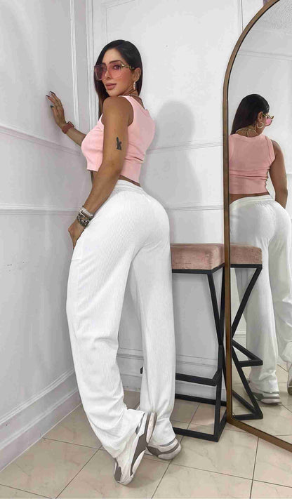 Pantalón con Pretina y Bolsillo Lateral + Envio Gratis